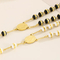 Wholesale European and American Style Trendy 8mm Stainless Steel 18K Gold Cross Necklace Jewelry