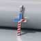 American Red Blue White Star Spangled Stainless Steel Cross Pendant Men's and Women's Jewelry