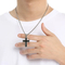 Trendy Jewelry Stainless Steel Creative Cross Pendant with Engravable Words and Chain Matching