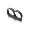 Creative Hip-Hop Smooth Finger Ring Men's Punk Stainless Steel Double Finger Ring