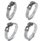 Cross-Border Nordic Viking-Style Eagle Beak Jewelry, Punk Retro Wolf Head and Snake Head Reversible Chain Stainless Steel Men's Bracelet