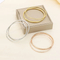European American Fashion Polished Round Wire Stainless Steel Bracelet DIY Stackable Bangle