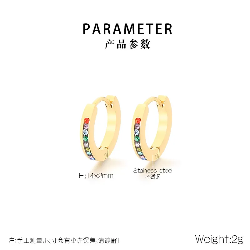 Fashionable Stainless Steel Rhinestone Earrings for Women's Jewelry Suitable for Daily Wear