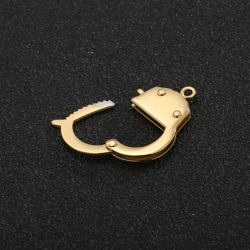 Stainless Steel Jewelry Accessories, Handcuffs Shaped Bracelets, Necklaces, Connecting Buckles