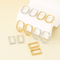 European Ins Geometric Bead Stainless Steel Huggie Earrings Minimal Basic Earrings Women