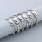 Personalized Double-Knitted Round Polished Button Bracelet, European and American Fashion Double-Knitted Denim Chain Polished Stainless Steel Men's Necklace Set
