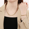 Hip Hop Style Stainless Steel Double-Sided Grinding Multi Size Cuban Chain Lobster Buckle Fashion Bracelet&Necklace Set