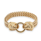 Wholesale Stainless Steel Creative Double Row Keel Chain Ghost Head Lion Head Round Buckle Men's Domineering Bracelet