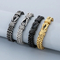 Fashion Stainless Steel Woven Keel Bracelet Boys Personality Hip Hop Retro Fried Dough Twists Knot Bracelet