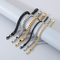 New Stainless Steel Couple Keel Bracelet European and American Simple Four Sided Polished High-End Cuban Chain Bracelet Wholesale
