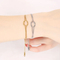 Ins Women's Bracelet 18K Gold-Plated Adjustable Knotted Round Snake Chain Delicate Jewelry
