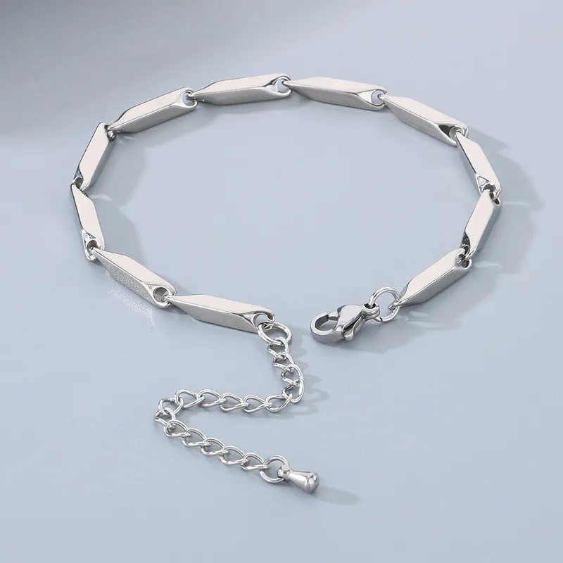 Ins European American Stainless Steel Rhombus Bracelet Minimalist Personalized Jewelry Accessories Wholesale
