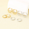 Bamboo Joint Stainless Steel Earrings Twist Hoop Earrings Minimalist Unisex Daily Jewelry