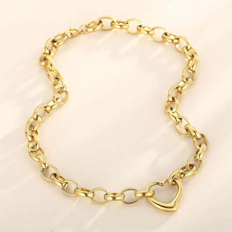 Fashion Stainless Steel Heart Pendant Earrings Bracelet Necklace Set Jewelry Accessories