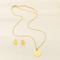 Stylish O-Shaped Chain Necklace Sets with Heart Earrings Jewelry for Women