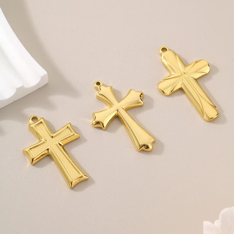DIY Jewelry Fashion Accessories Simple Smooth Cross Pendant