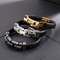 European and American Style Stainless Steel Chain Splicing Leather Jewelry Men's Bracelet