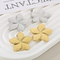 Fashionable and High-End Stainless Steel Irregular Flower Shaped Women's Atmospheric Gold Earrings