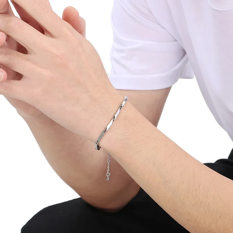 Simple Stainless Steel Geometric Sunflower Seed Chain Fashionable Colorful Bracelet&Necklace Accessories