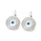 European Evil Eye Rhinestone Stainless Steel Earrings Light Luxury Daily Jewelry Women