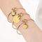 Heart Shaped Bangles Women's Engraved Love Pendant Buckle Bracelet
