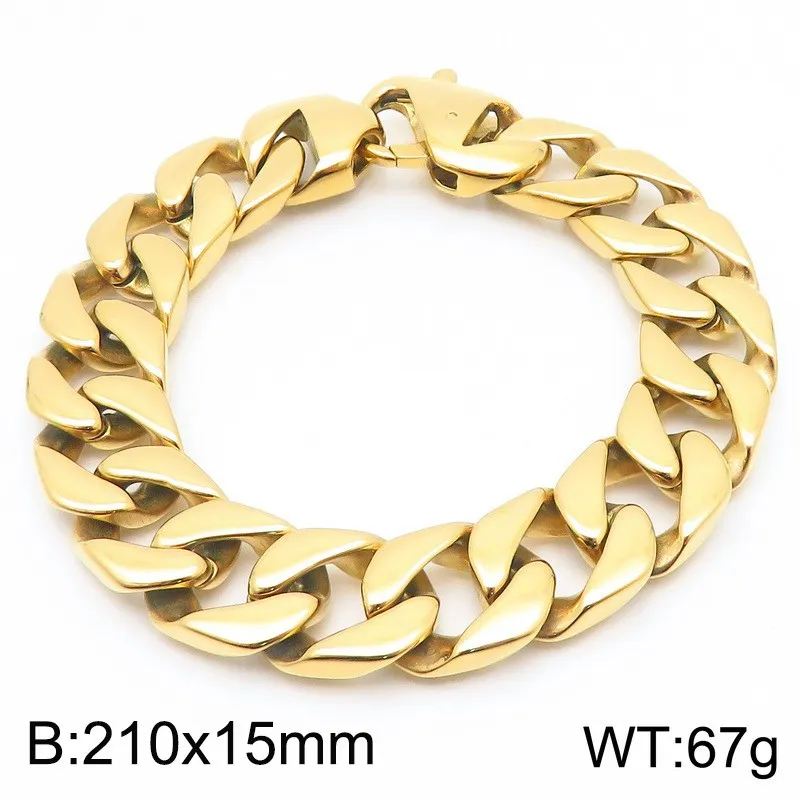 European and American Men's 316L Stainless Steel Jewelry Cuban Chain Stainless Steel Bracelet