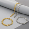 Trendy and Personalized Stainless Steel Oval Pig Nose Japanese Chain Unisex Bracelet