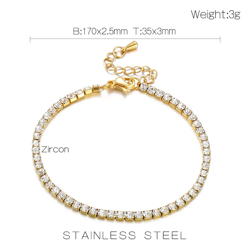 Stainless Steel Trendy Fashion Temperament Personalized Single Circle Zircon Full Diamond Bracelet Necklace for Women
