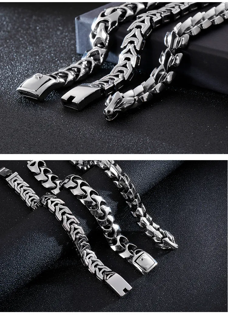 Men's Personalized, Creative, Fashionable, Punk, Trendy and Domineering Stainless Steel Bracelet