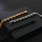 Hip Hop Men's Bracelet Gold Plated 18K Fried Dough Twists Chain Stainless Steel Braided Twisted Rope Bracelet