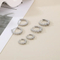 Fashionable and High-End Women's Jewelry Stainless Steel Creative Size Round Bead Circle Earrings