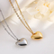 Minimalist Style Stainless Steel Heart-Shaped Pendant Earrings Necklace Set Jewelry Women's Accessories