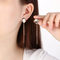 Ins Metal Shell Pearl Tassel Stainless Steel Earrings European Summer Vacation Jewelry Women