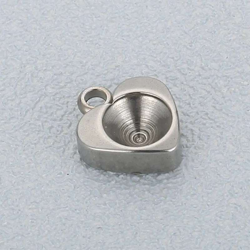 Stainless Steel Heart-Shaped DIY Jewelry Accessories Rhinestone Holder