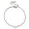 Cubic Adjustable Stainless Steel Chain Link Double-Layer Women's Bracelet