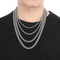 European and American Hip-Hop Style Cylindrical Jewelry Buckle, Rotatable Decompression Flower Basket Chain, Stainless Steel Men's Bracelet and Necklace Set