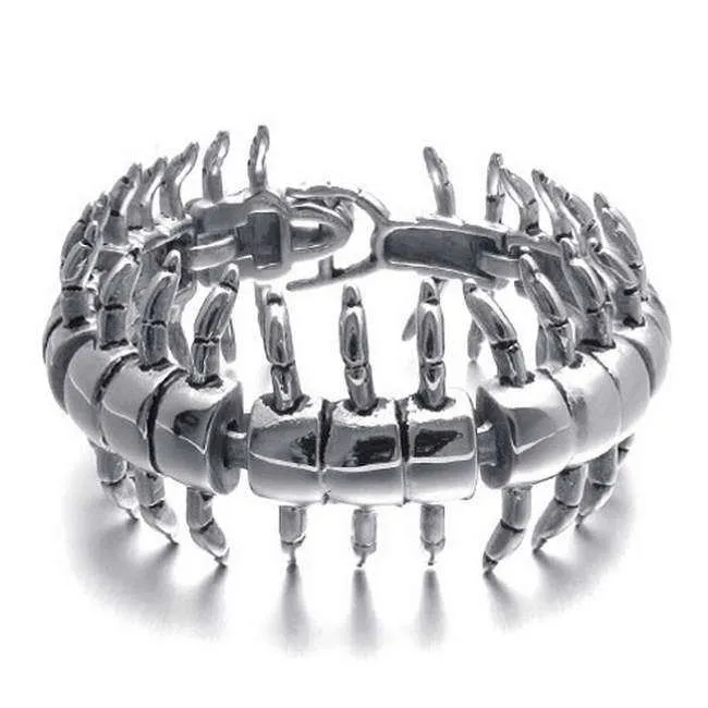 Kalen Jewelry, Foreign Trade Jewelry, Original Foreign Trade Men's Bracelet, Titanium Steel, Zoo Centipede Bracelet