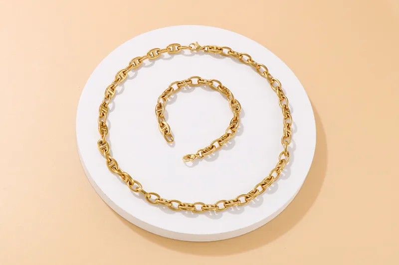 Women Fashion Nose Chain Titanium Necklace 316 Ss Sweater Necklace