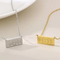 Customized Carved Stainless Steel Gold-Plated Angel Number 11: 11 Pendant Necklace