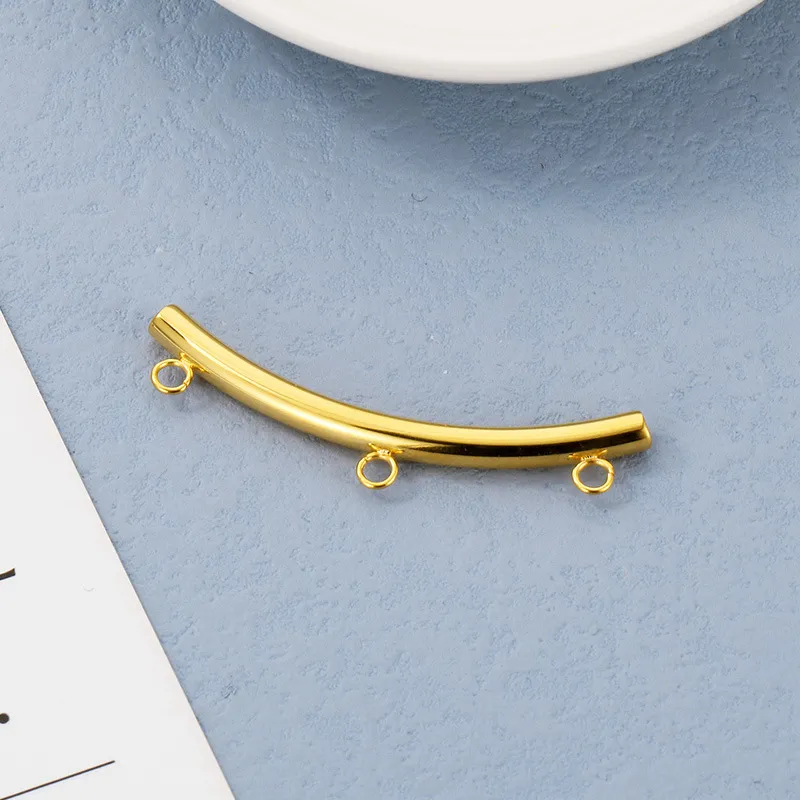 Stainless Steel Hollow Bent Pipe Welding Ring Necklace Accessories