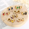 Stainless Steel Jewelry with Multi-Color Resin Earrings Suitable for Daily Wear
