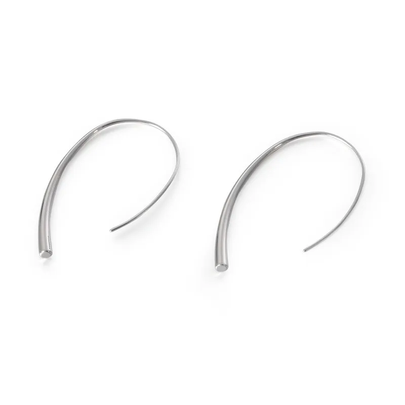Commuting Versatile Minimalist Curved Earhook for Women, with a Unique Design and Stainless Steel Earrings