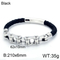 Street Trend Fashion Leather Bracelet Personalized Stainless Steel Bicycle Chain Bracelet
