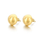 Classic and Fashionable Stainless Steel Multi Size Geometric Hollow Smooth Semi Spherical Earrings