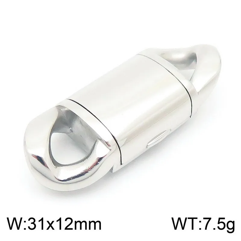 Stainless Steel Cuban Chain Buckle Arc Flip Buckle DIY Jewelry Buckle Wholesale
