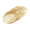 18K Vacuum Gold Plated 2mm Wide Square Wire Stainless Steel Stackable Bracelet