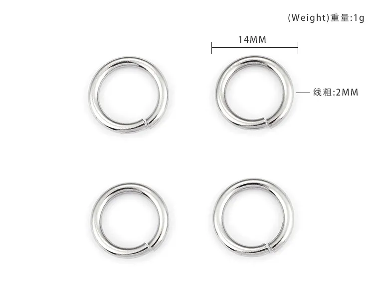 Stainless Steel Jewelry Accessories, Opening Rings, Multiple Sizes, DIY Handmade Jewelry Materials, Connecting Rings