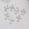 Stainless Steel Hollow Cross Pendant, Personalized Trendy Necklace, DIY Jewelry Accessories