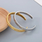 Stainless Steel C-Shaped Open Bangle Fashion Jewelry