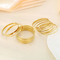 Classic Fashion Plain Circle Smooth Stainless Steel Multi Layer Stacked Polishing Bracelet Jewelry Wholesale